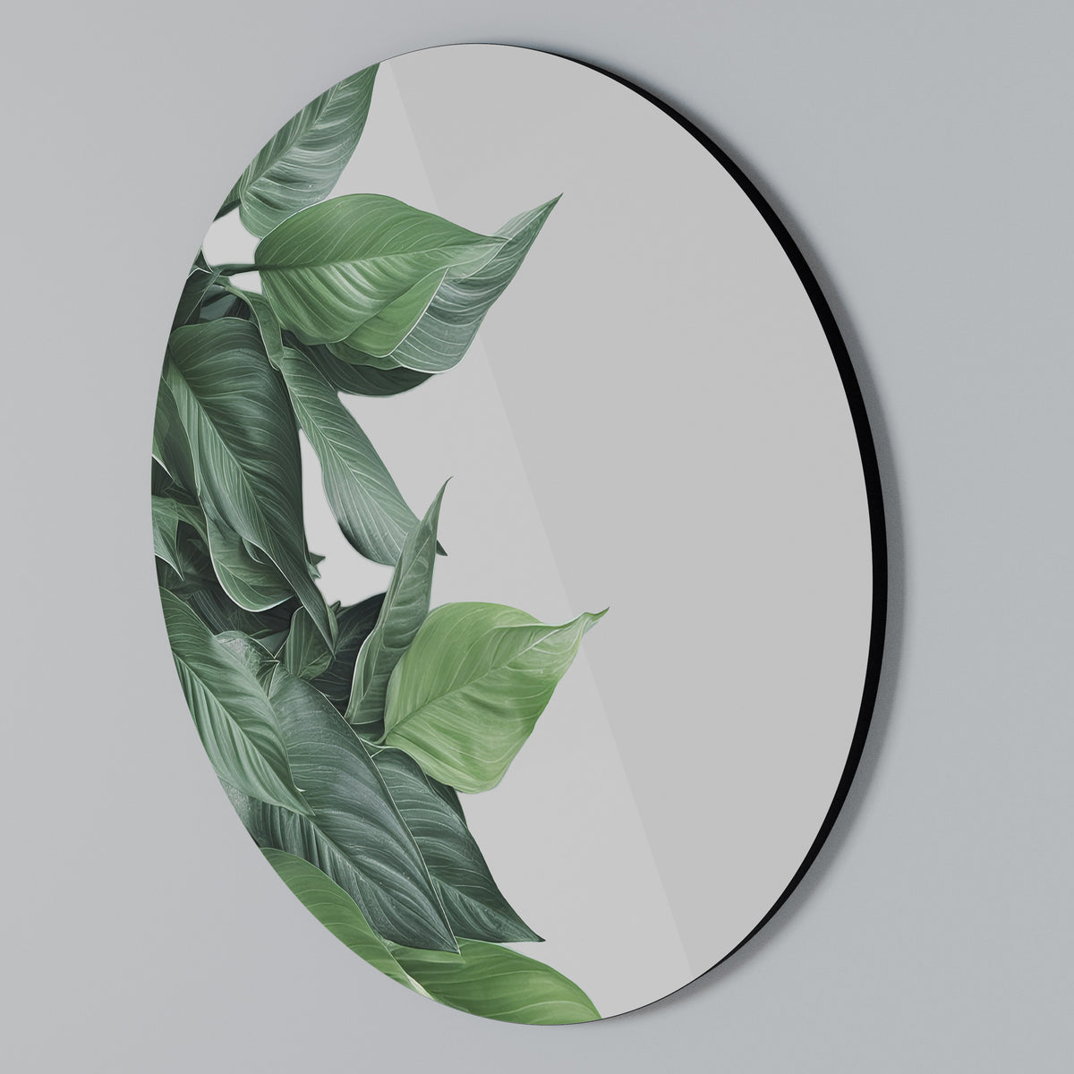 LUSH LEAFY WHIMSY Arte de pared redondo
