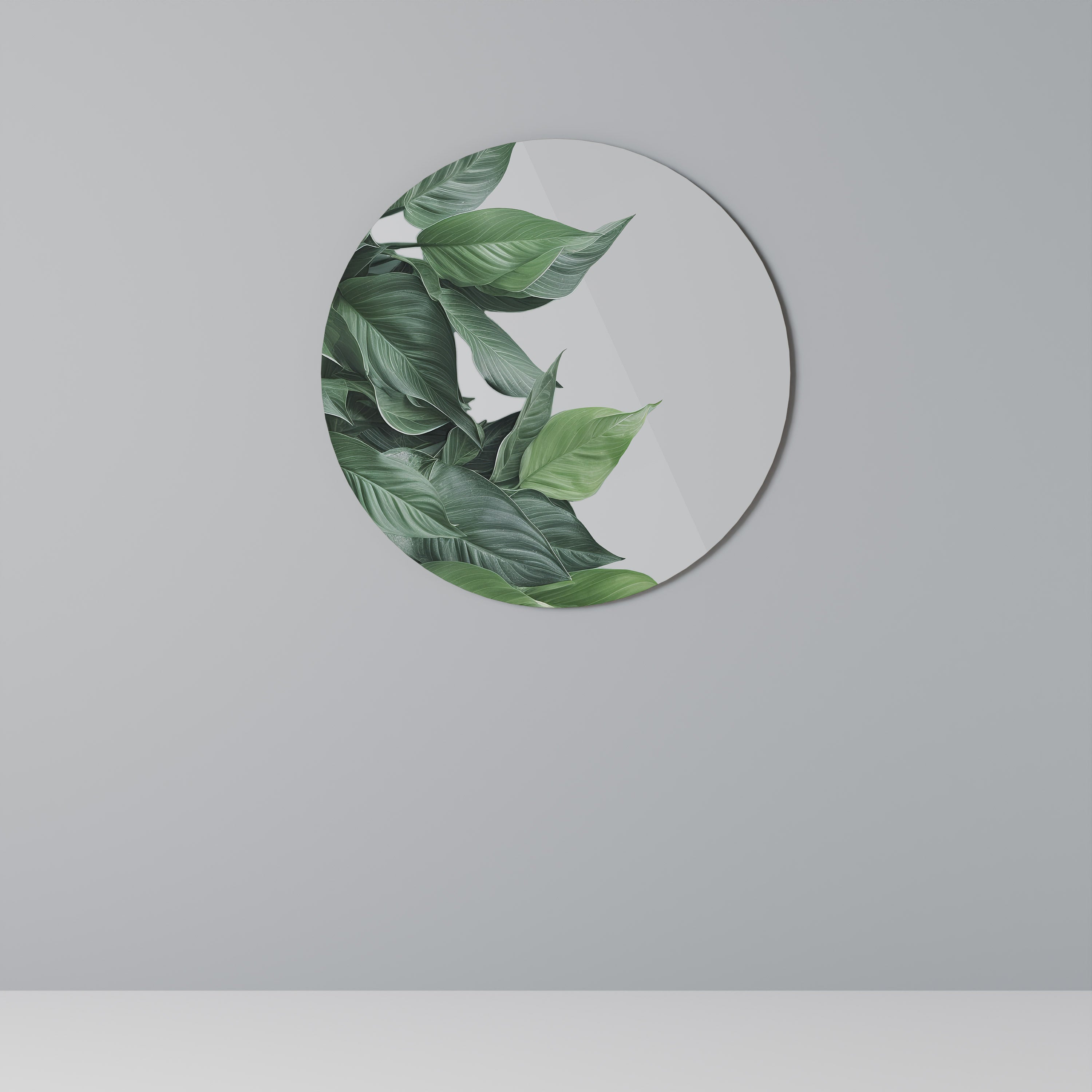 LUSH LEAFY WHIMSY Round Wall Art