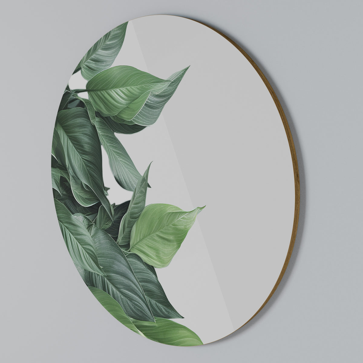 LUSH LEAFY WHIMSY Arte de pared redondo