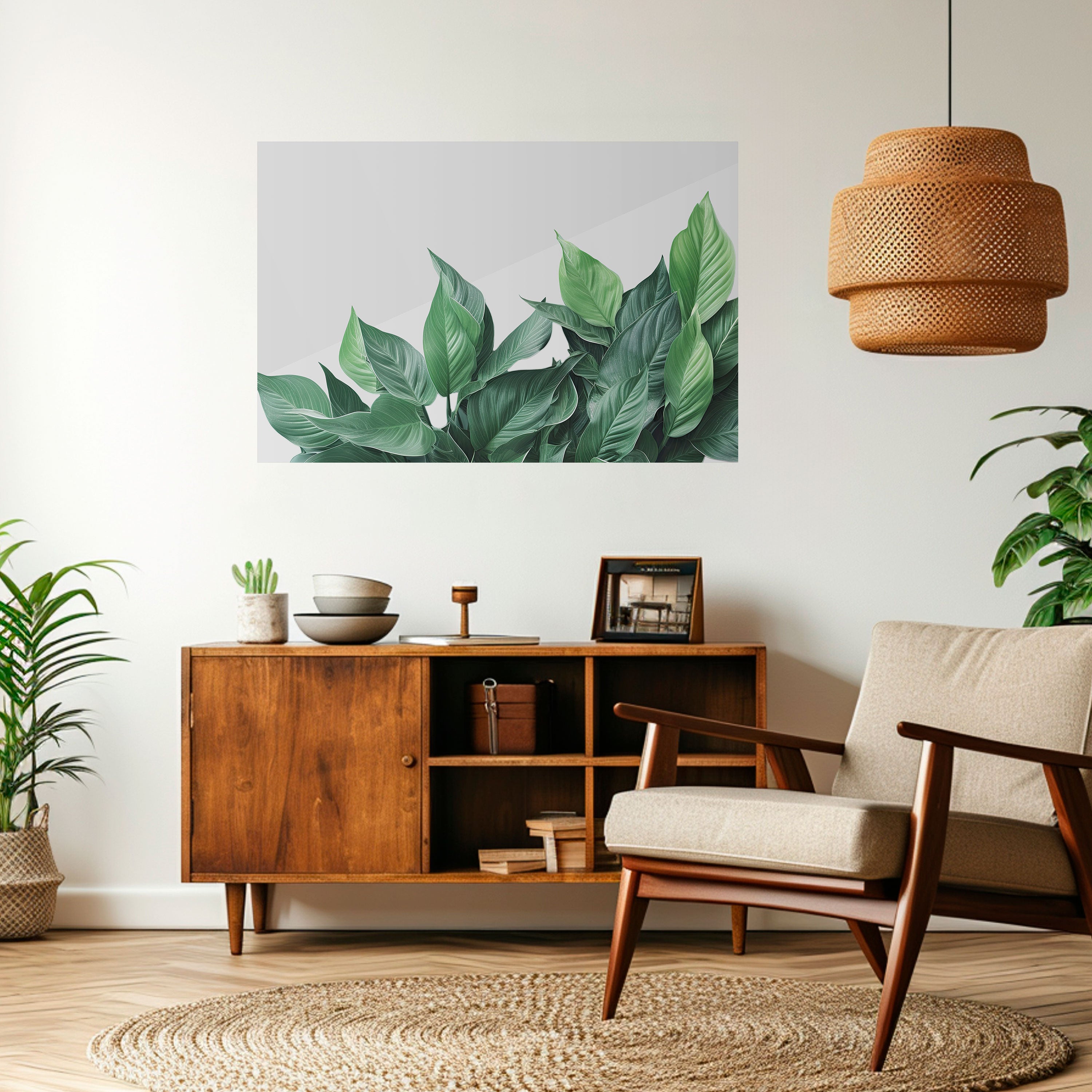 Póster horizontal autoadhesivo LUSH LEAFY WHIMSY