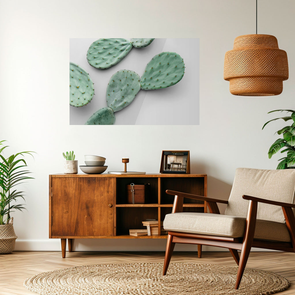 Póster horizontal autoadhesivo "Paisaje de ensueño con cactus"