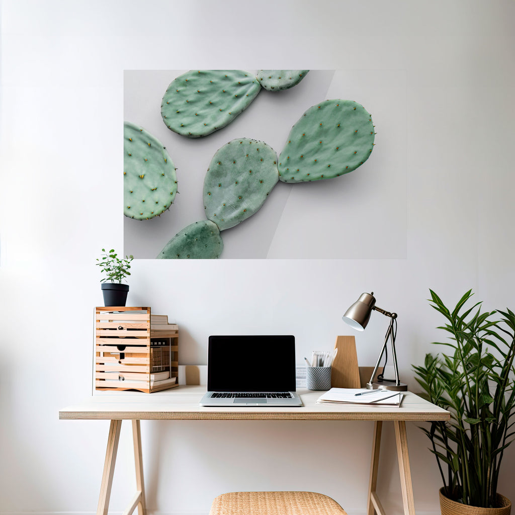 Póster horizontal autoadhesivo "Paisaje de ensueño con cactus"