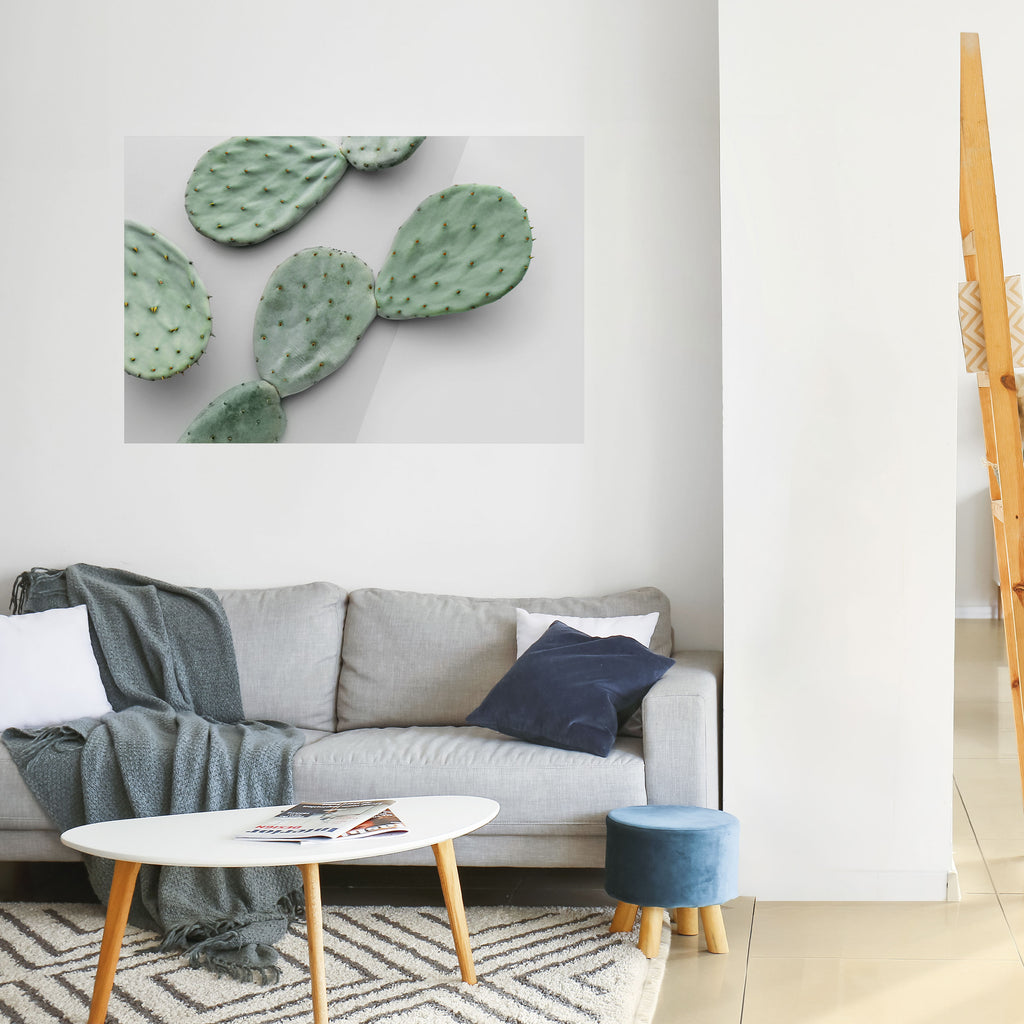 Póster horizontal autoadhesivo "Paisaje de ensueño con cactus"