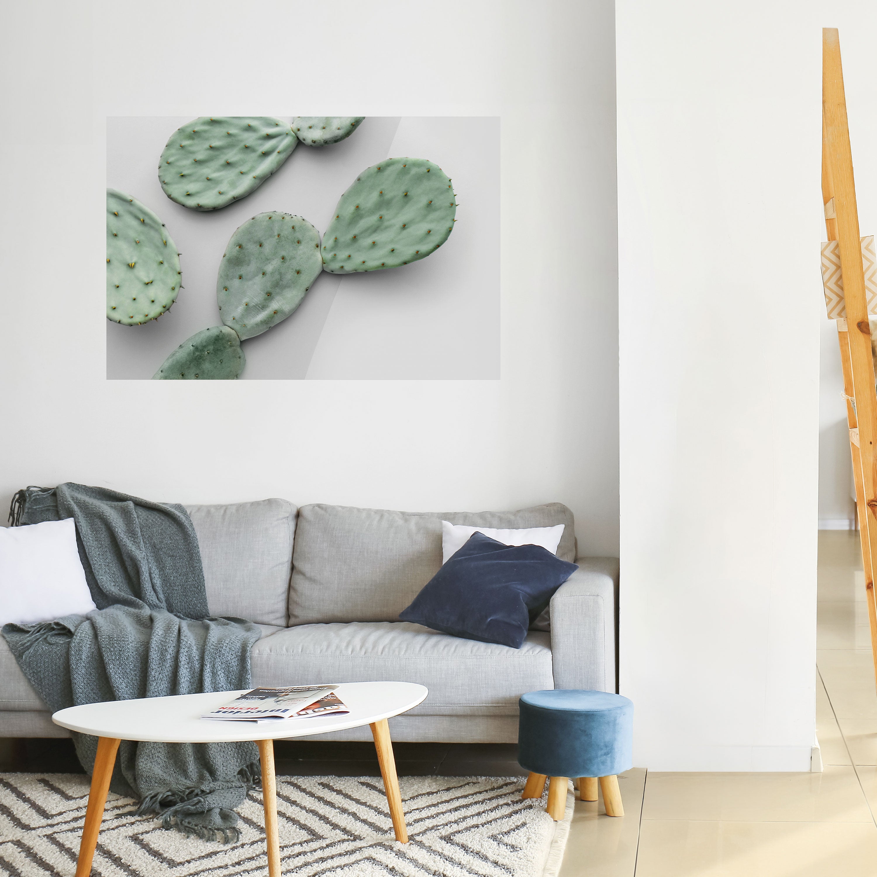 Póster horizontal autoadhesivo "Paisaje de ensueño con cactus"