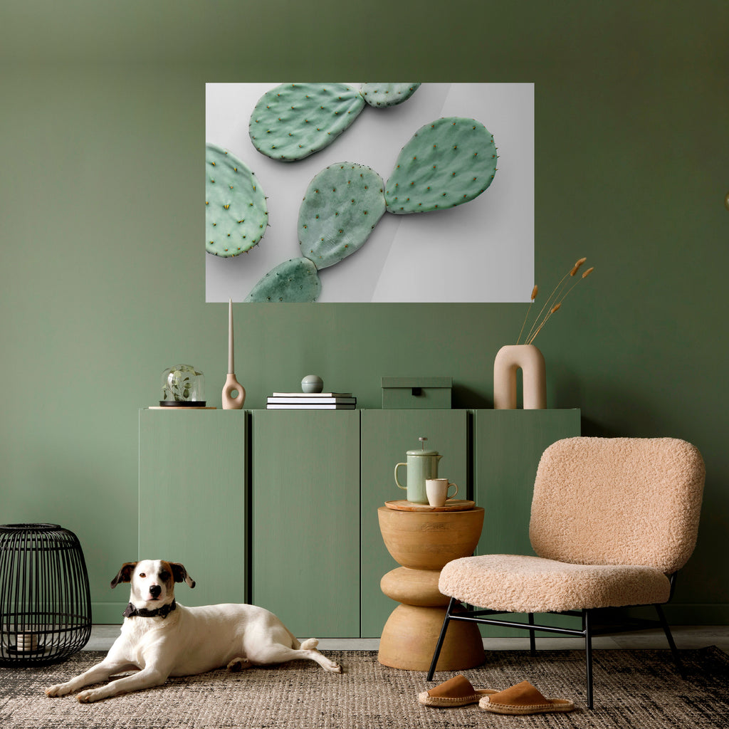 Póster horizontal autoadhesivo "Paisaje de ensueño con cactus"