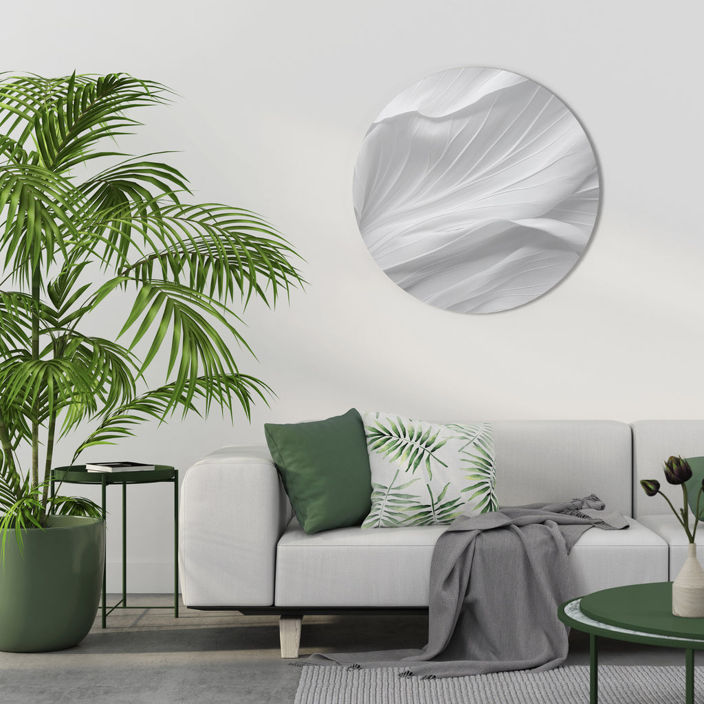 SILKEN SERENITY Round Wall Art