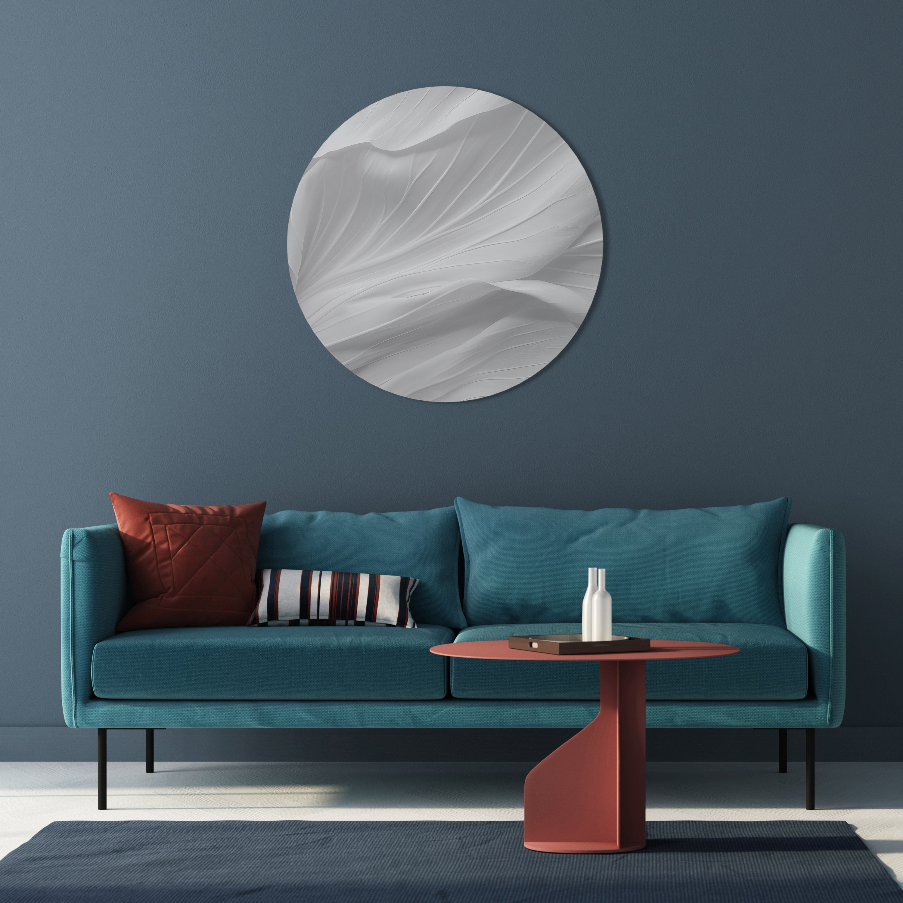SILKEN SERENITY Round Wall Art