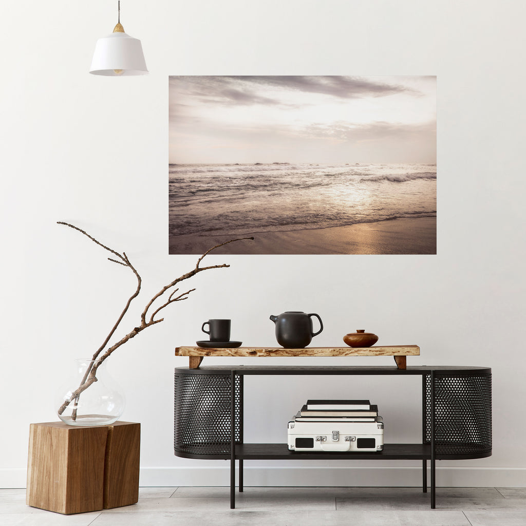 Susurros del océano Póster horizontal autoadhesivo