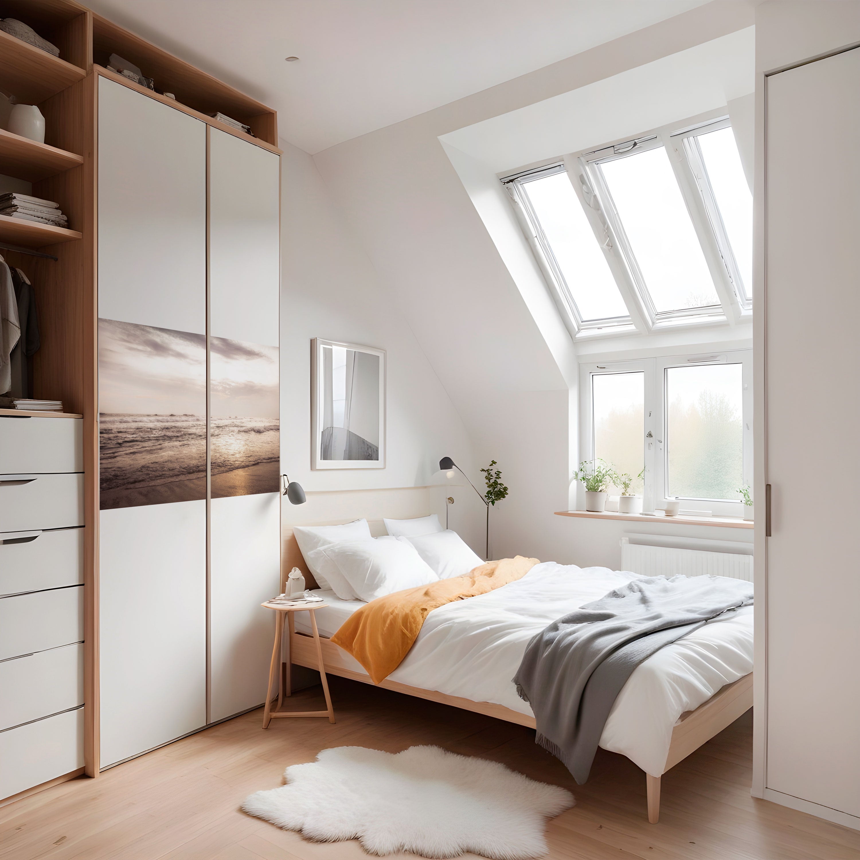 Susurros del océano Póster horizontal autoadhesivo