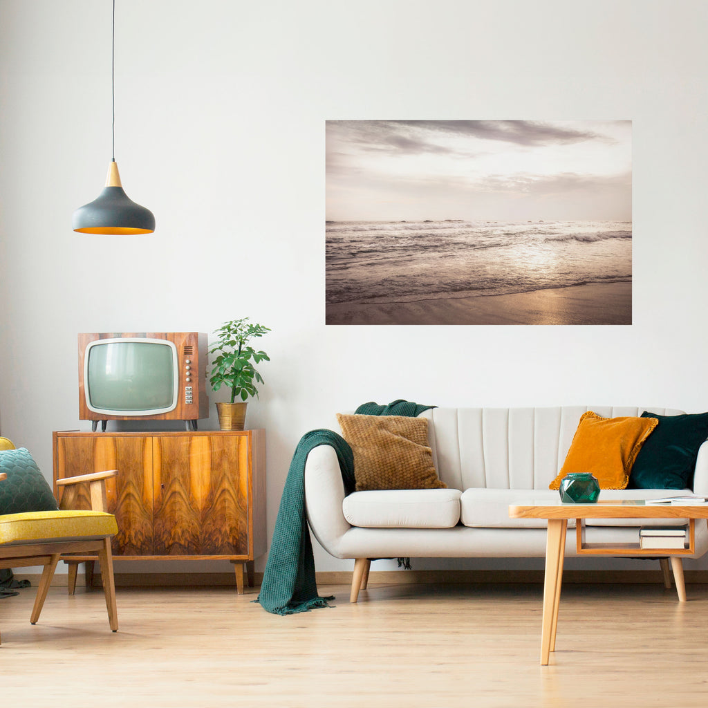 Susurros del océano Póster horizontal autoadhesivo