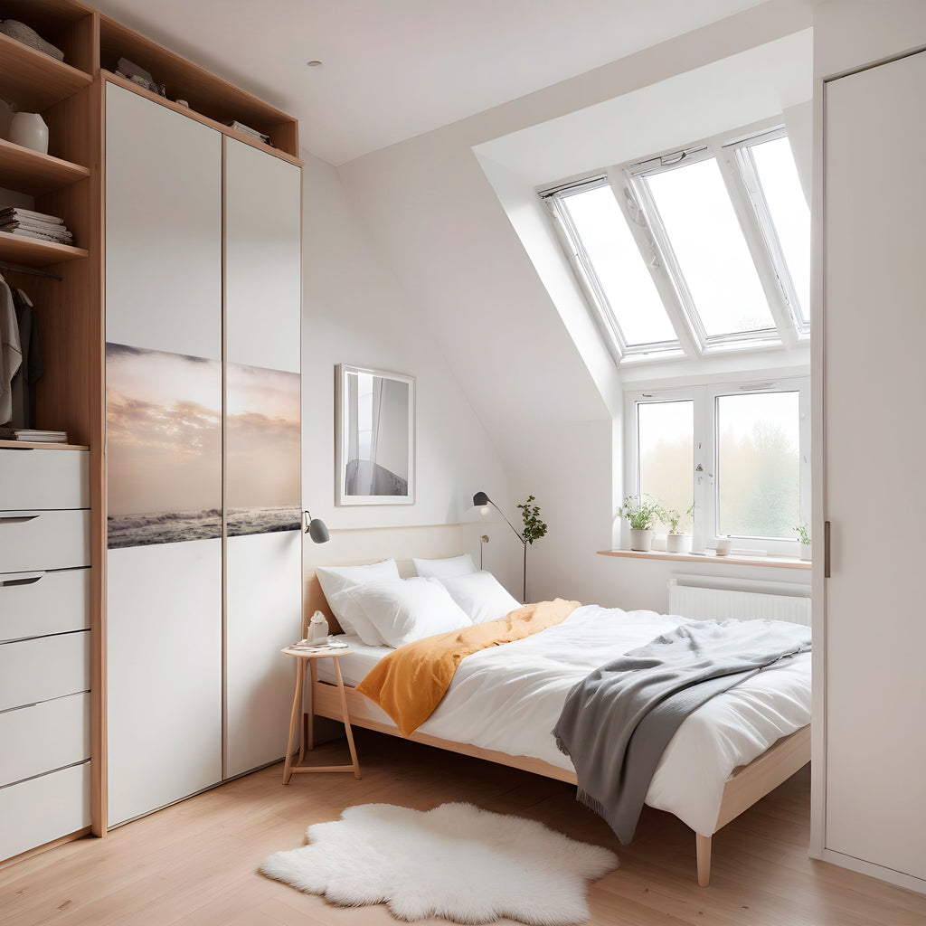 Susurros de olas Póster horizontal autoadhesivo