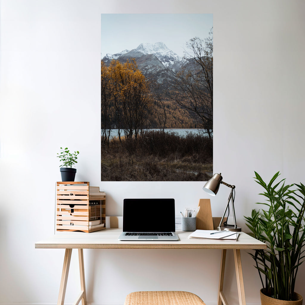 AUTUMN'S SILENT EMBRACE Peel and Stick Vertical Poster