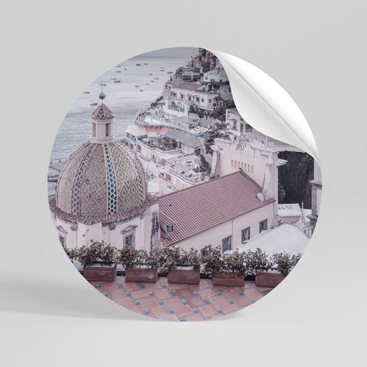 MEDITERRANEAN DREAMSCAPE Vinilo adhesivo redondo