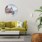 SEASIDE ARCHITECTURAL FANTASY Round Wall Art