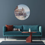SEASIDE ARCHITECTURAL FANTASY Round Wall Art