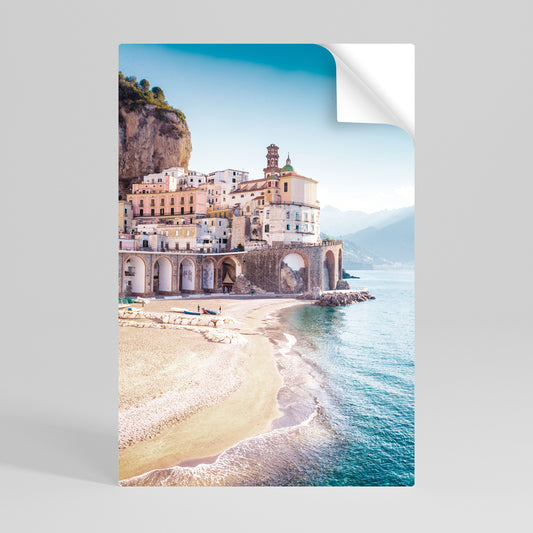 SEASIDE ARCHITECTURAL FANTASY Póster adhesivo vertical