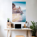 SEASIDE ARCHITECTURAL FANTASY Peel and Stick Vertical Poster