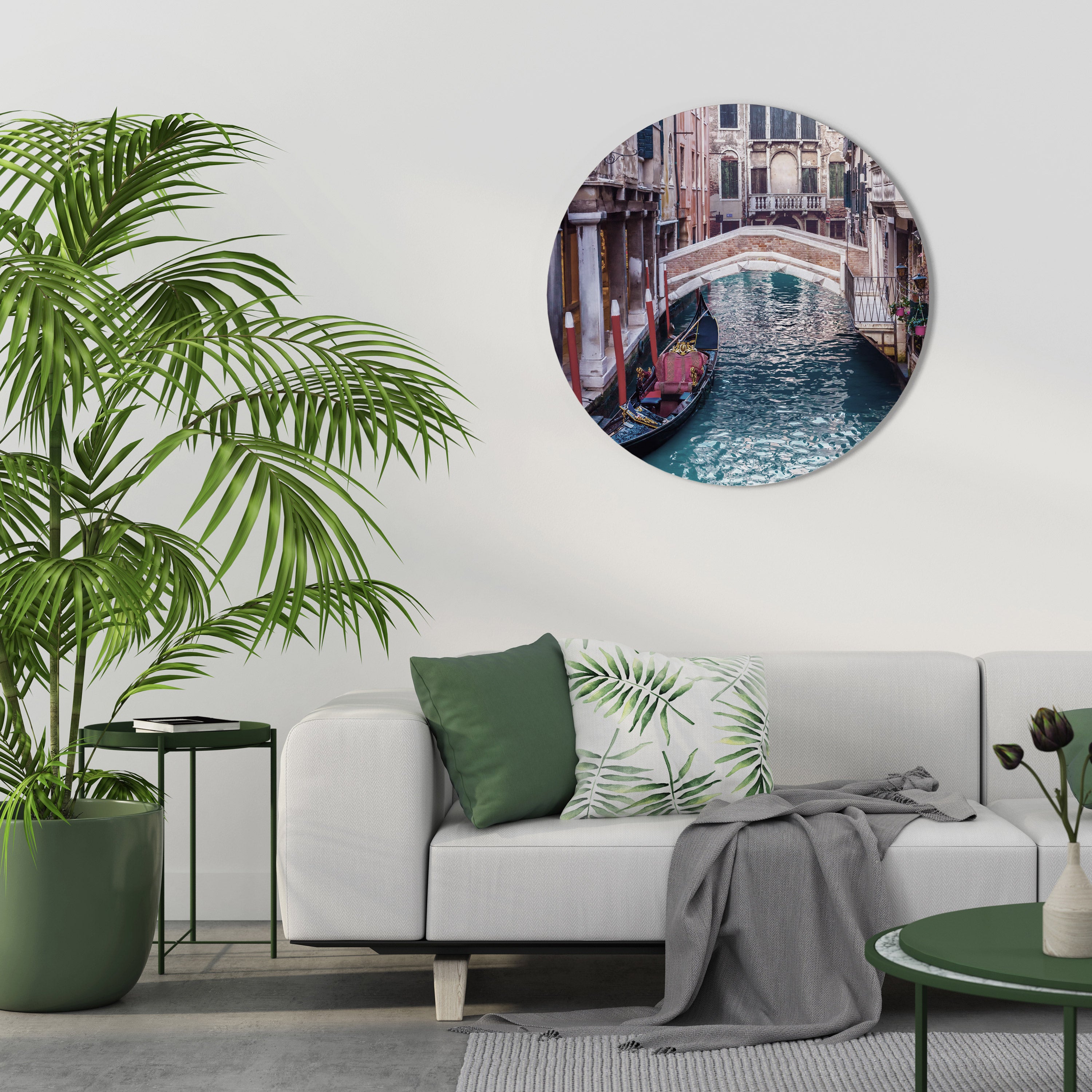 GONDOLA GLIDE Round Wall Art