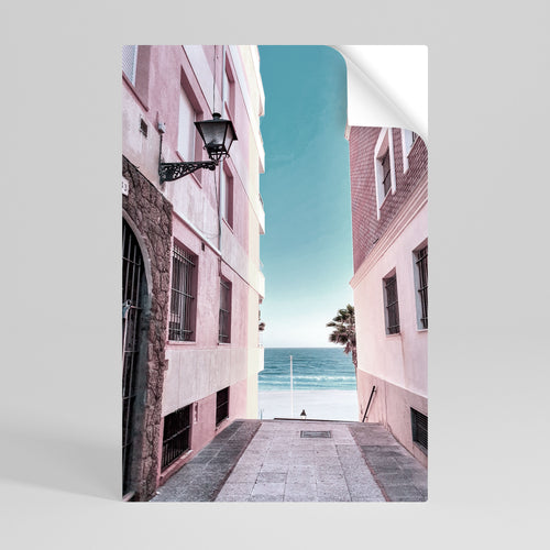 OCEAN'S WHISPER PATH Póster adhesivo vertical