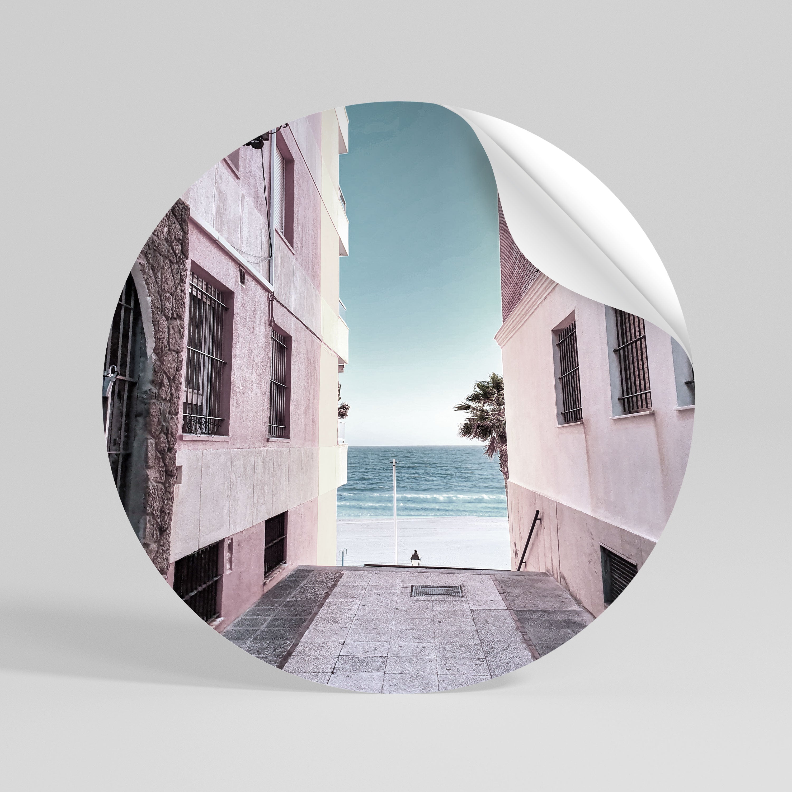 OCEAN'S WHISPER PATH Vinilo adhesivo redondo