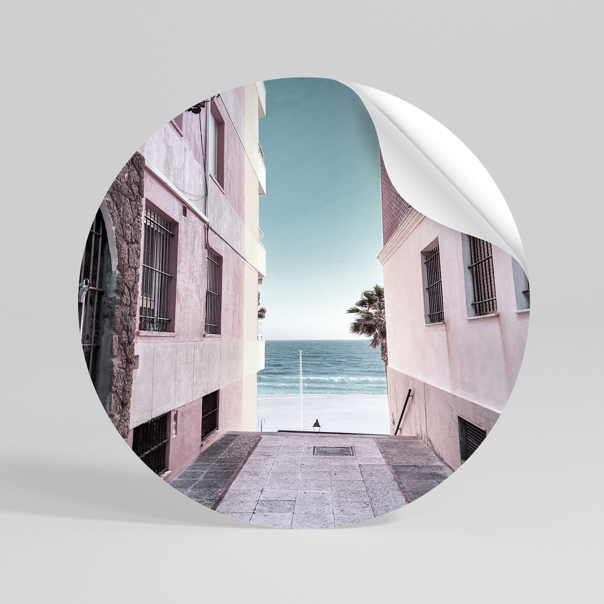 OCEAN'S WHISPER PATH Vinilo adhesivo redondo