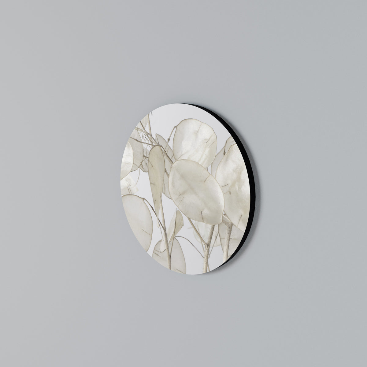 SILKY FOLIAGE WHISPERS Arte de pared redondo