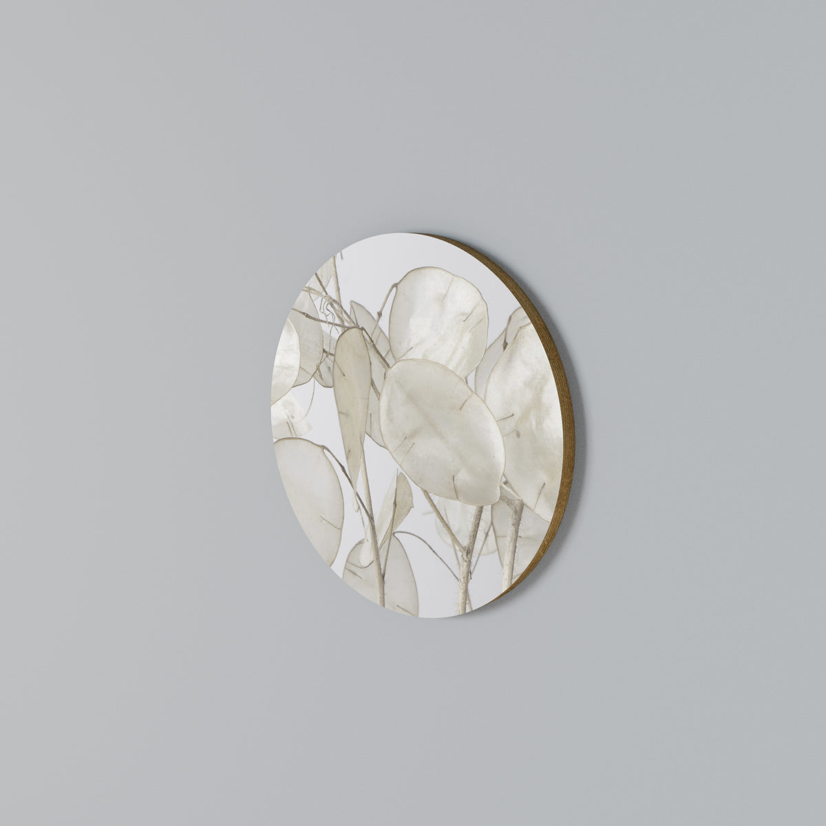 SILKY FOLIAGE WHISPERS Arte de pared redondo