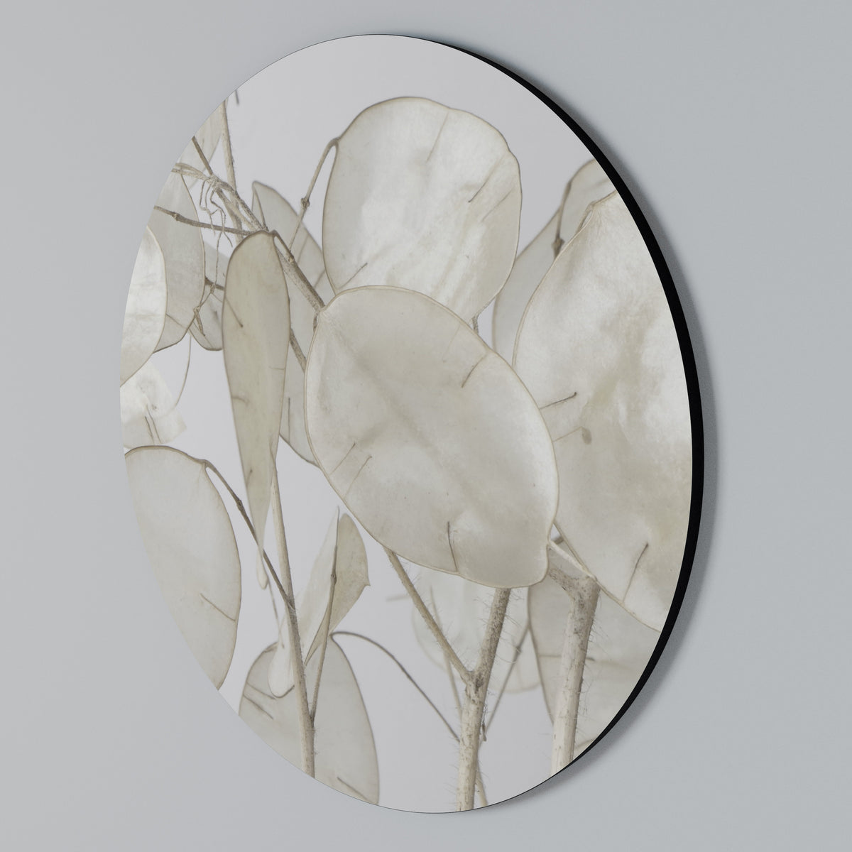 SILKY FOLIAGE WHISPERS Arte de pared redondo