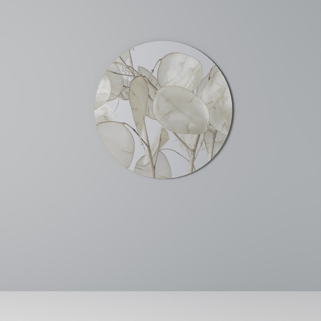 SILKY FOLIAGE WHISPERS Round Wall Art