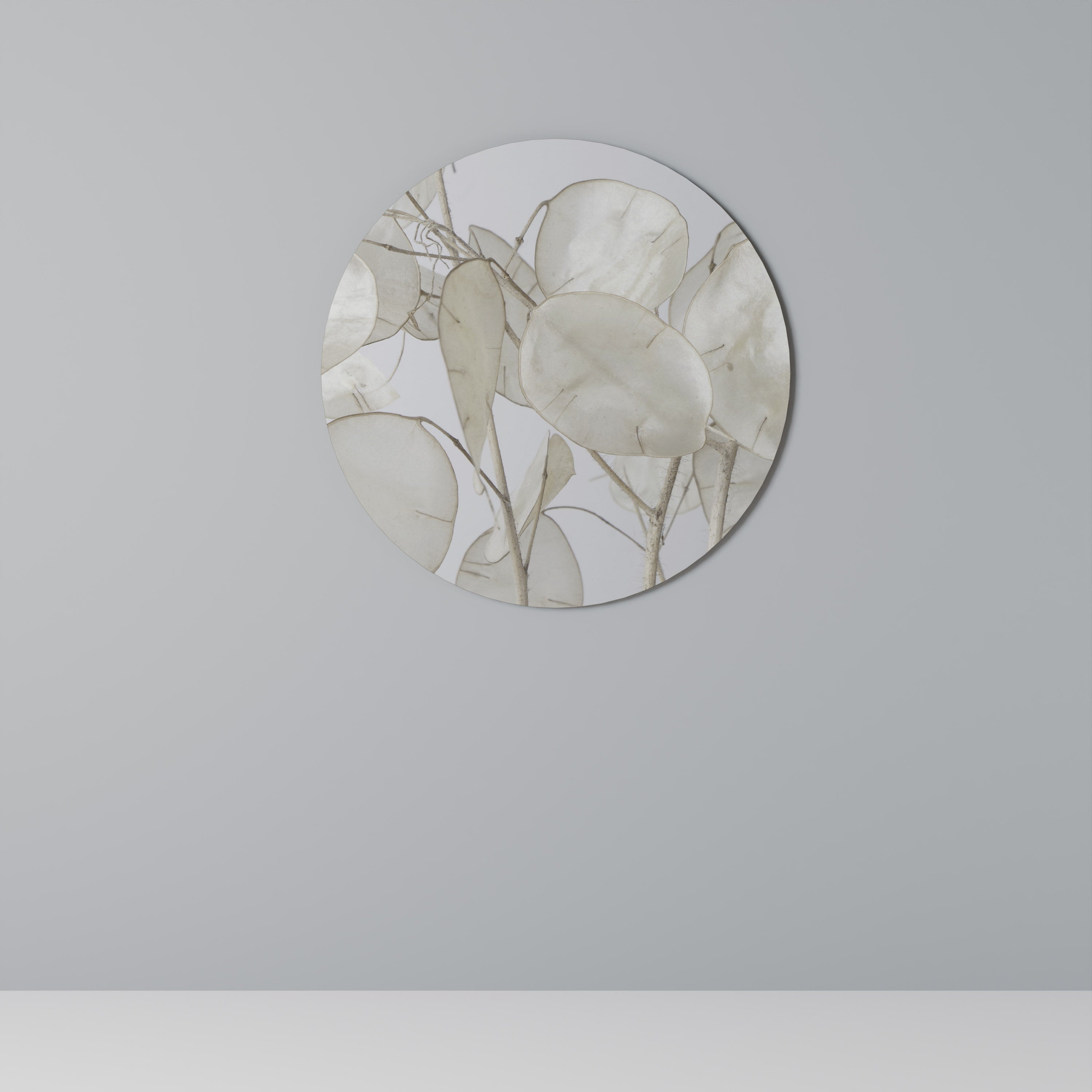 SILKY FOLIAGE WHISPERS Round Wall Art