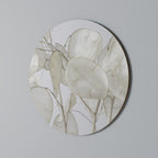 SILKY FOLIAGE WHISPERS Round Wall Art