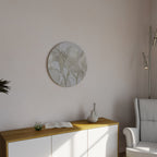 SILKY FOLIAGE WHISPERS Round Wall Art