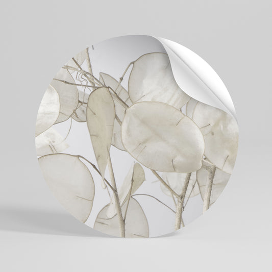 SILKY FOLIAGE WHISPERS Vinilo adhesivo redondo