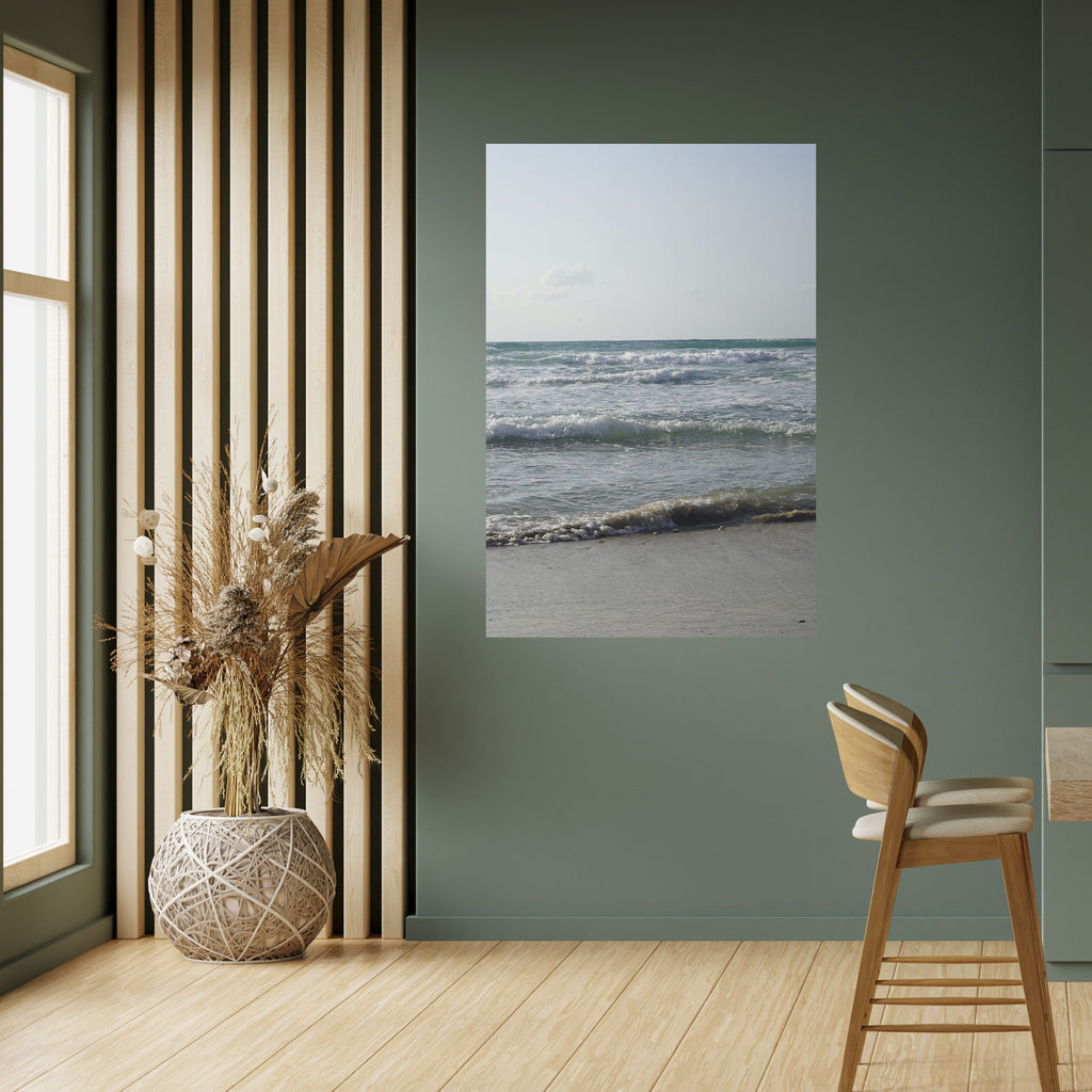WAVES OF TRANQUILITY Peel and Stick Vertical Poster