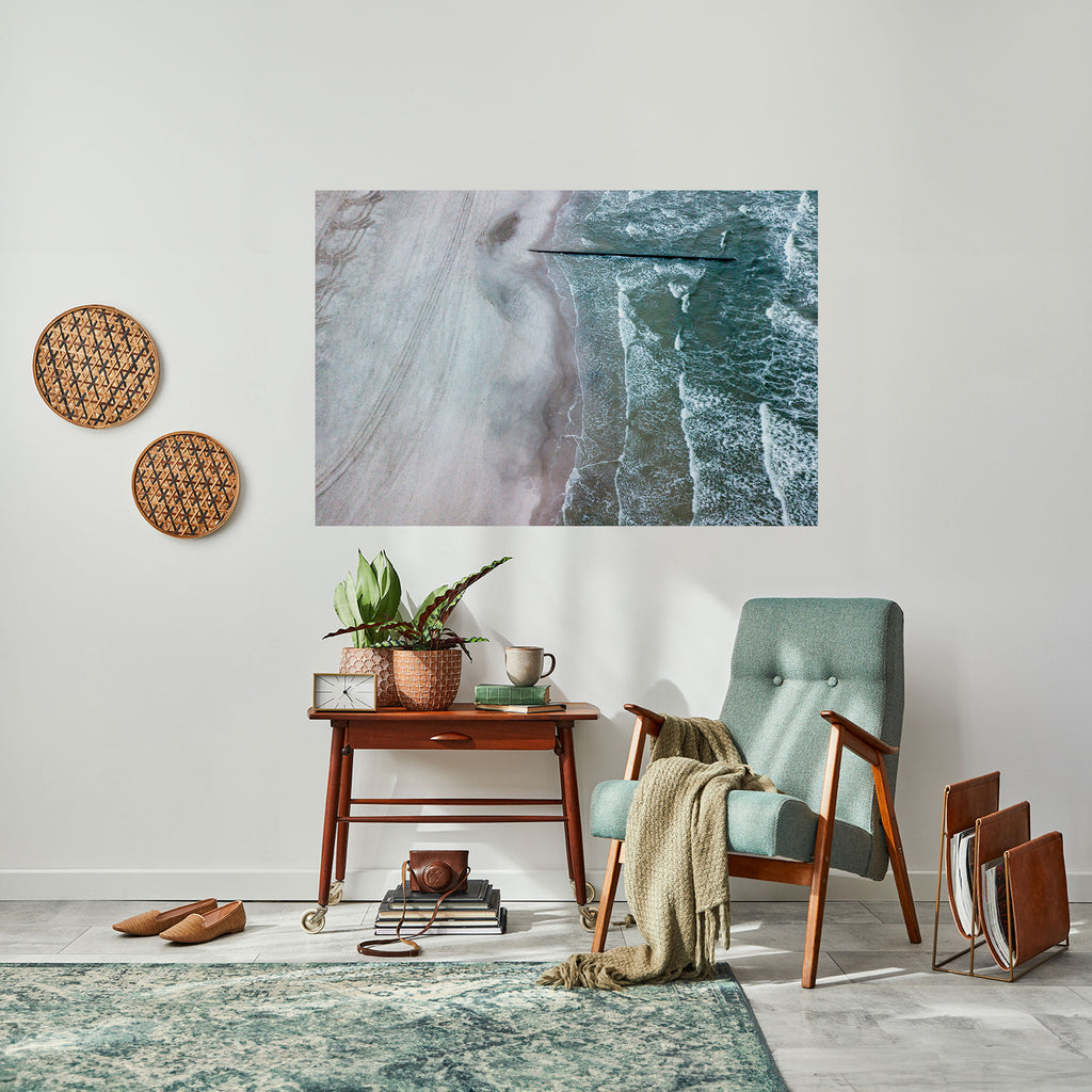 Póster horizontal autoadhesivo "El susurro silencioso de la marea"