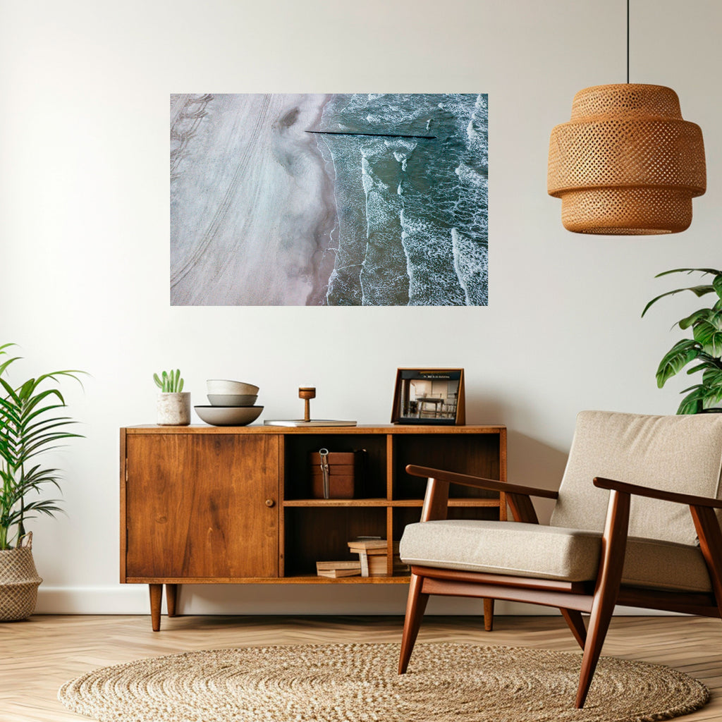 Póster horizontal autoadhesivo "El susurro silencioso de la marea"