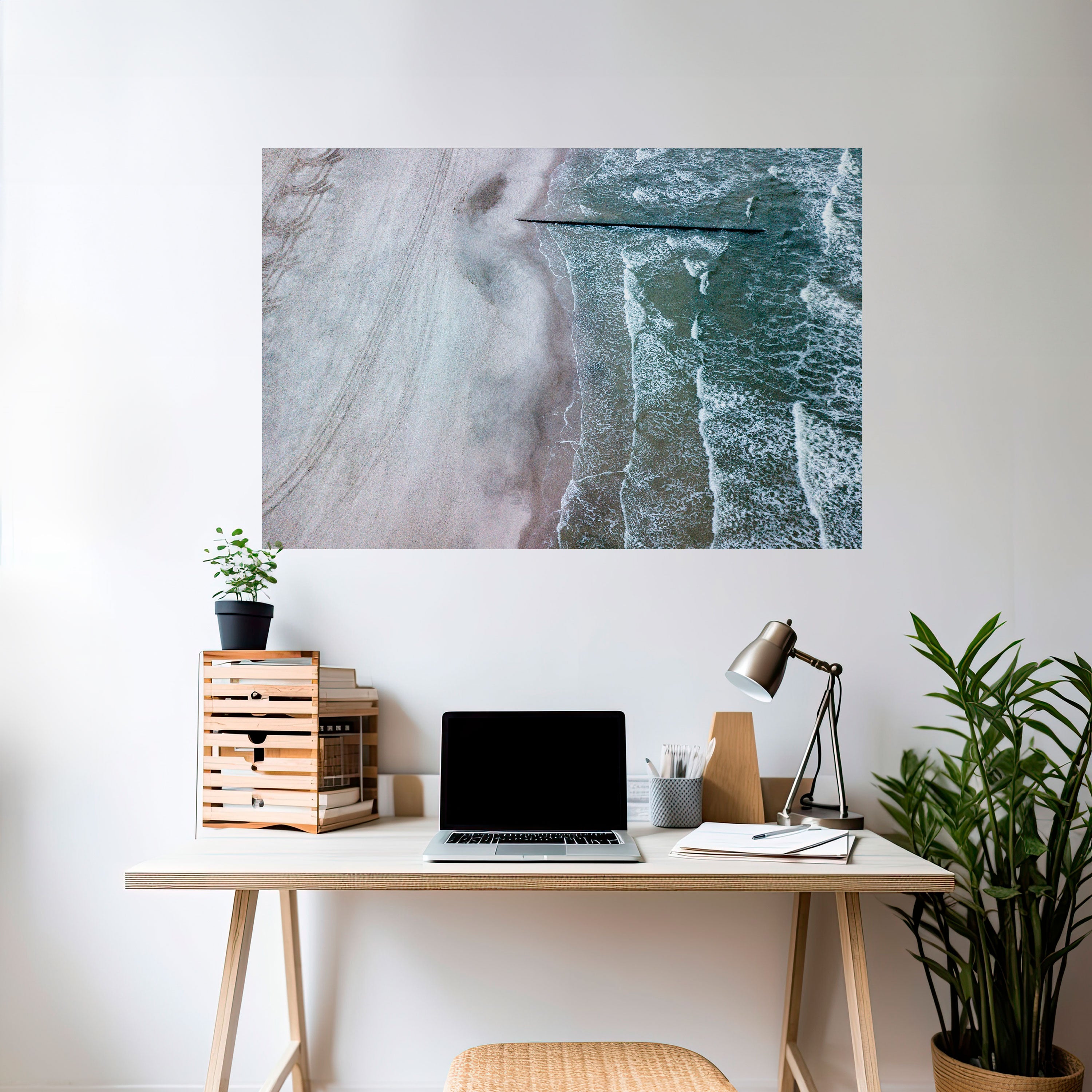 Póster horizontal autoadhesivo "El susurro silencioso de la marea"