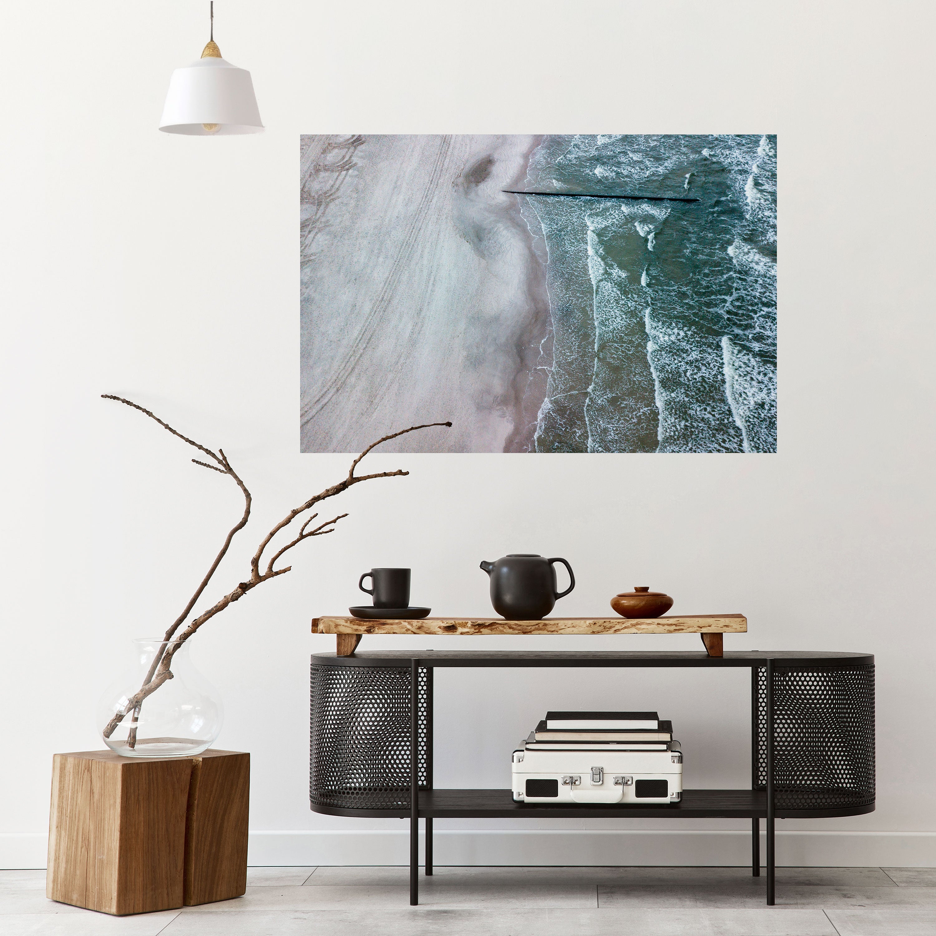 Póster horizontal autoadhesivo "El susurro silencioso de la marea"