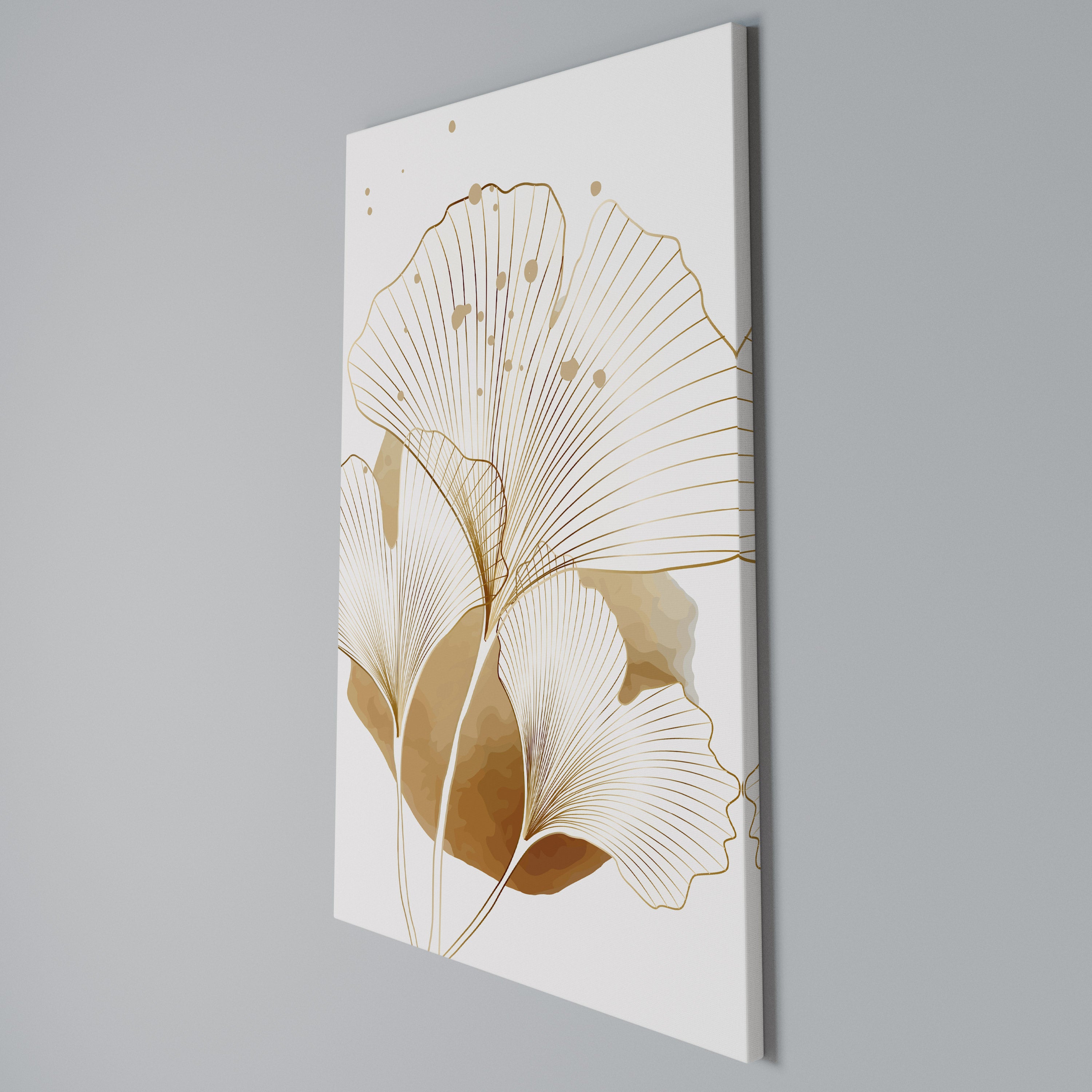 GOLDEN GINKGO DREAMS Cuadro en lienzo vertical