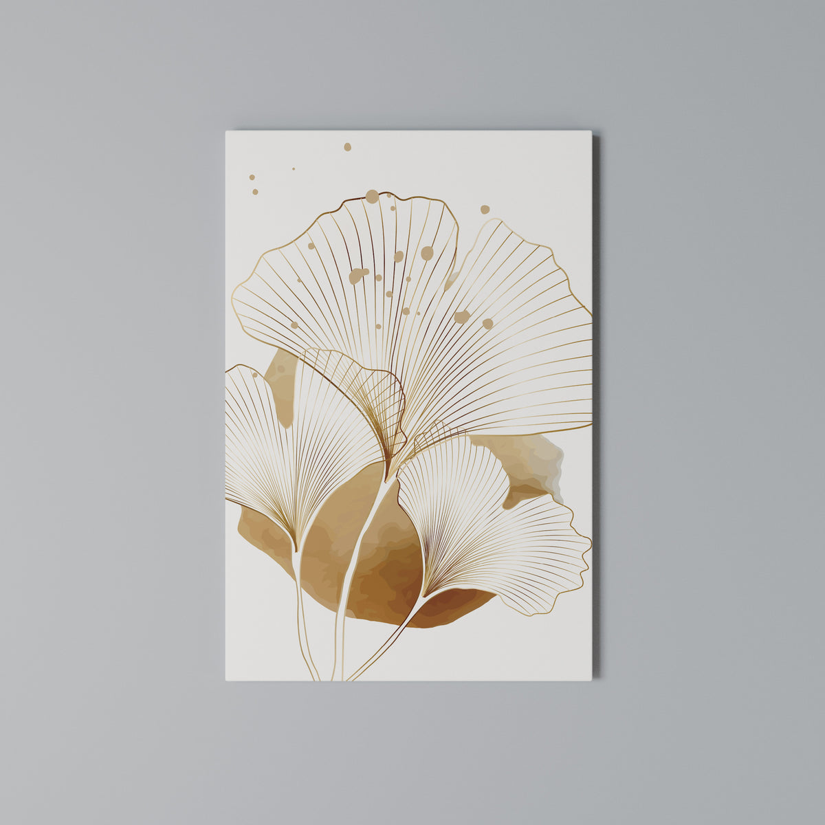 GOLDEN GINKGO DREAMS Cuadro en lienzo vertical