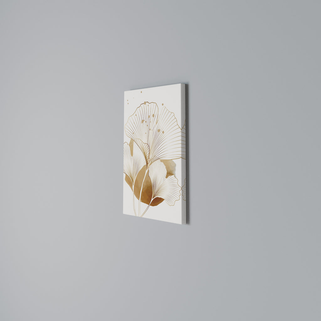 GOLDEN GINKGO DREAMS Cuadro en lienzo vertical