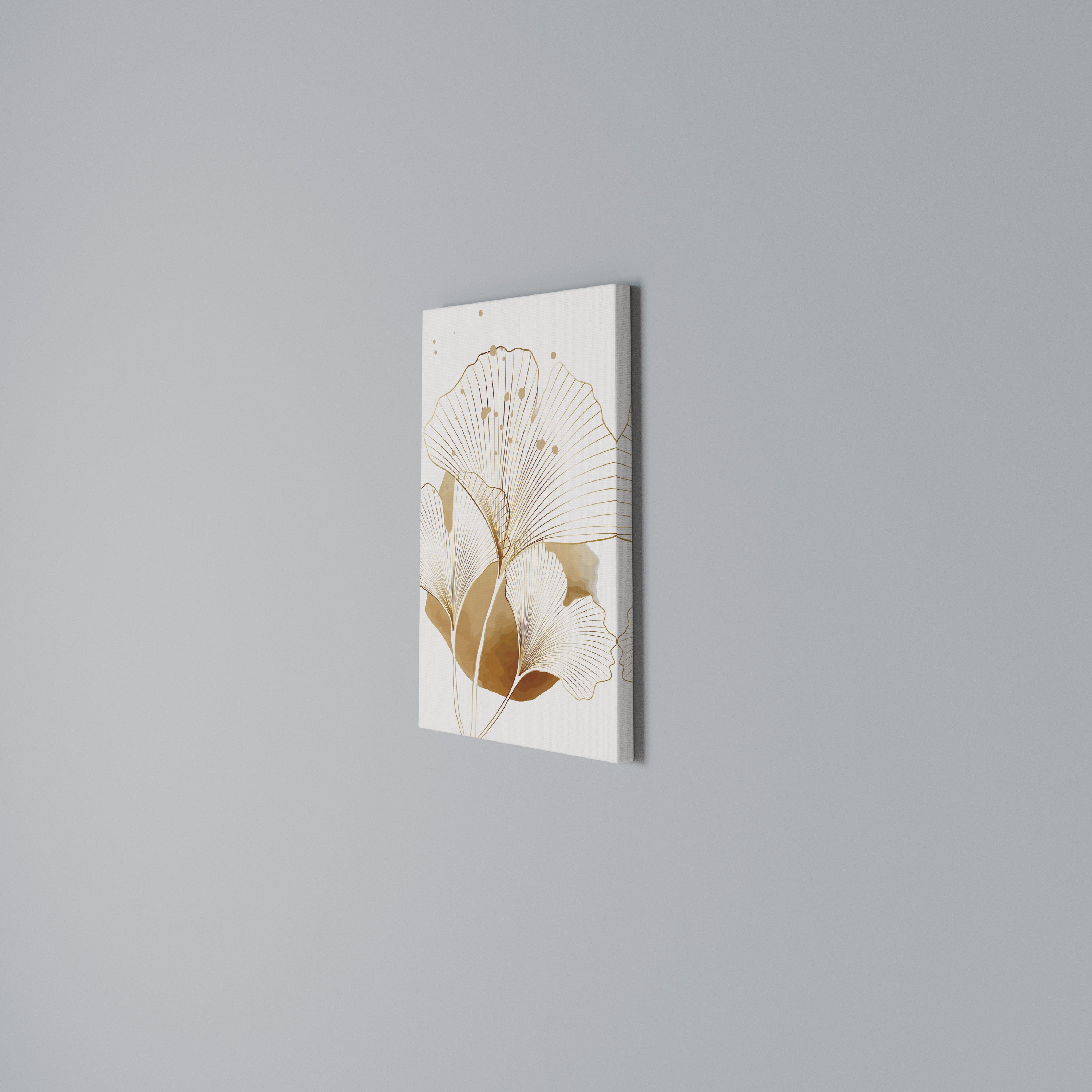 GOLDEN GINKGO DREAMS Cuadro en lienzo vertical