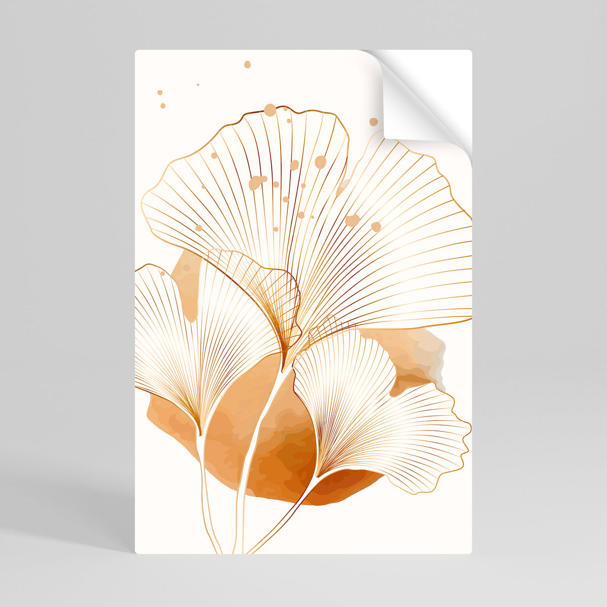 GOLDEN GINKGO DREAMS Póster adhesivo vertical