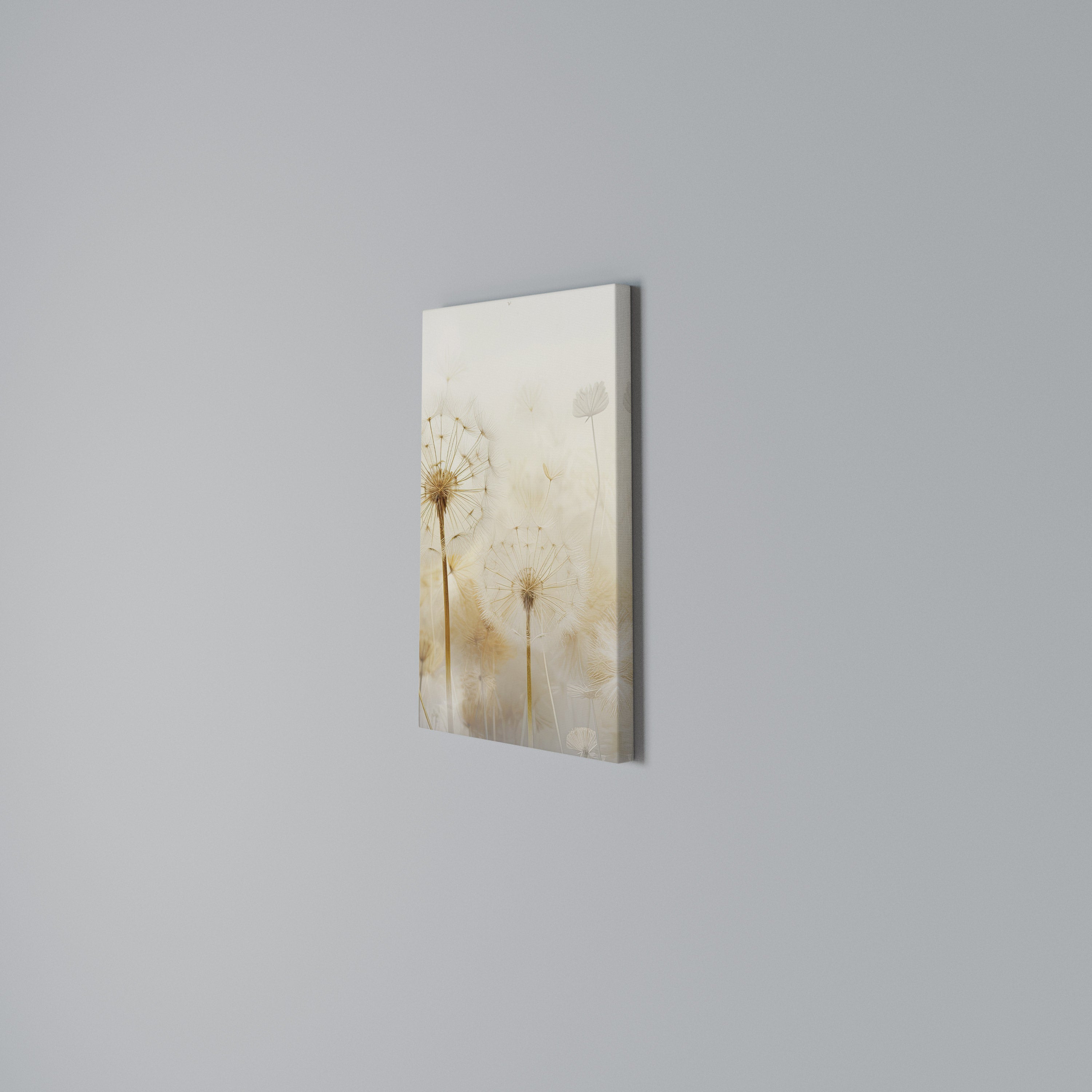 DREAMY DANDELION FIELDS Cuadro en lienzo vertical