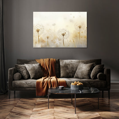 DREAMY DANDELION FIELDS Cuadro en lienzo horizontal