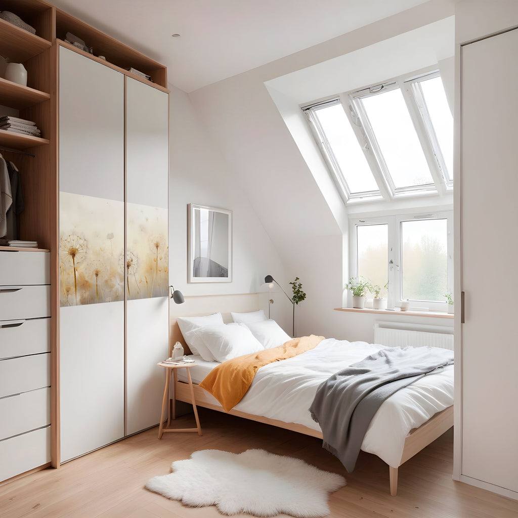 Póster horizontal autoadhesivo CAMPOS DE DIENTE DE LEÓN DE ENSUEÑO