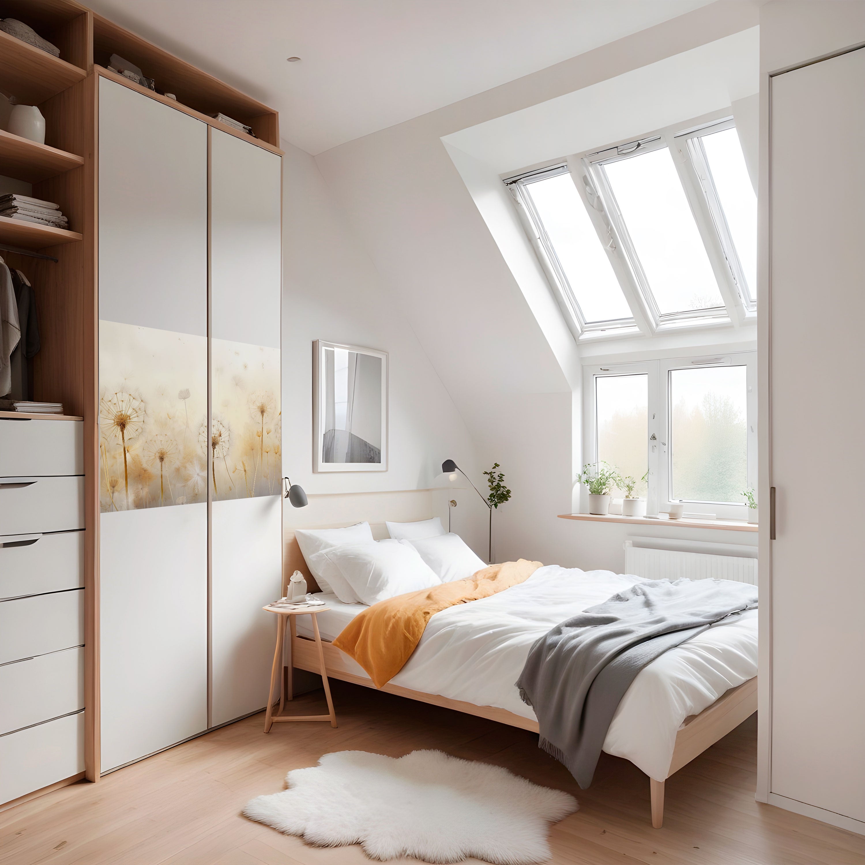 Póster horizontal autoadhesivo CAMPOS DE DIENTE DE LEÓN DE ENSUEÑO