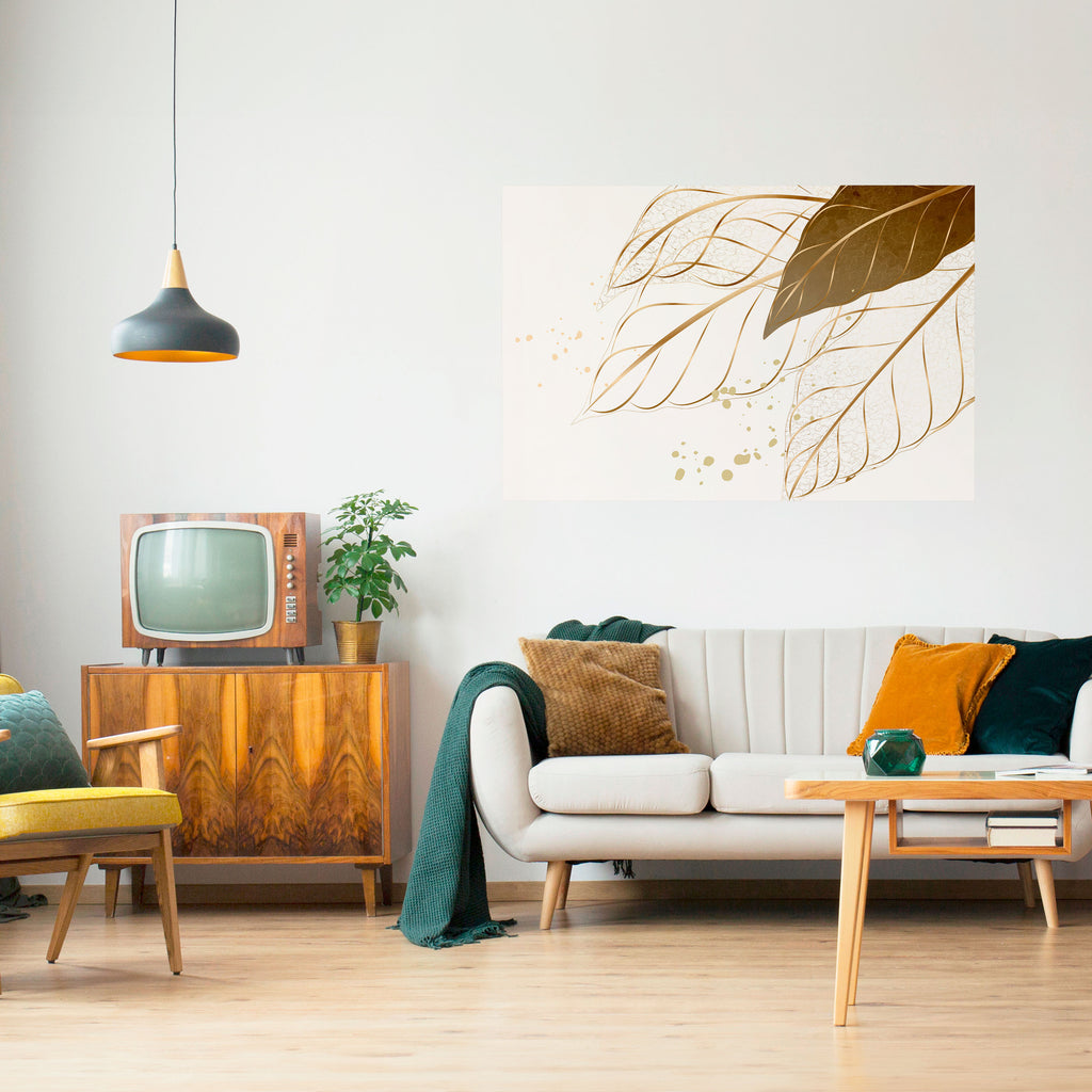 ELEGANCIA EN EL FOLLAJE Póster horizontal autoadhesivo