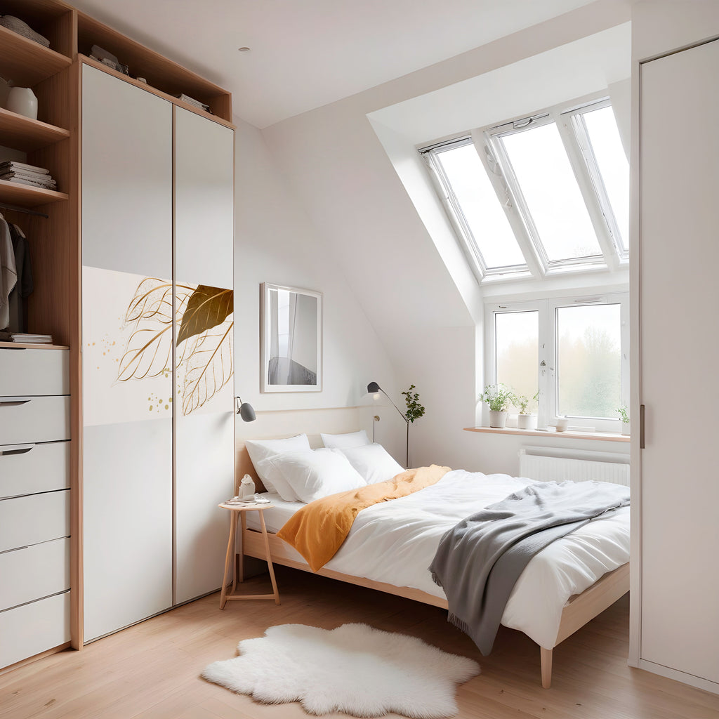 ELEGANCIA EN EL FOLLAJE Póster horizontal autoadhesivo