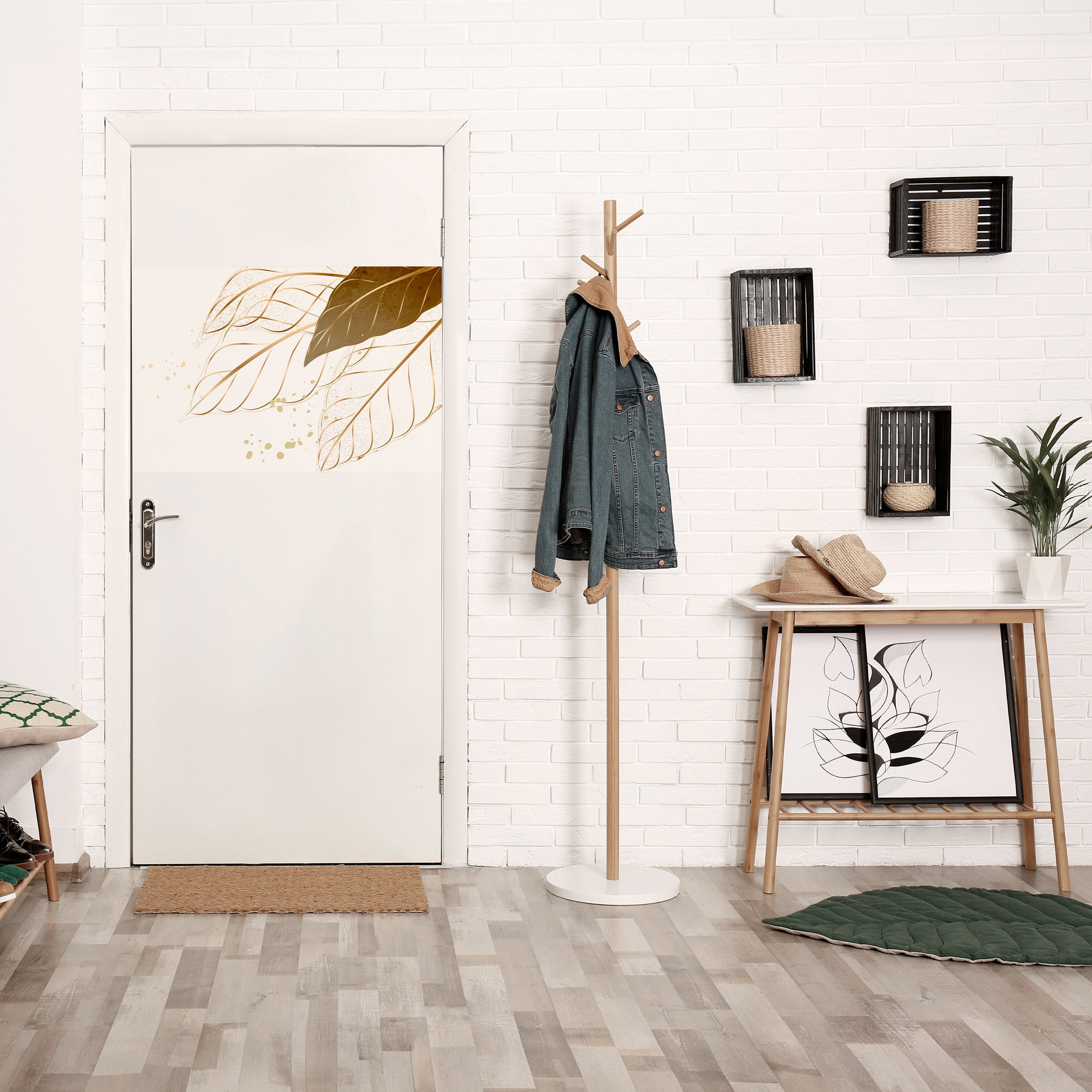 ELEGANCIA EN EL FOLLAJE Póster horizontal autoadhesivo